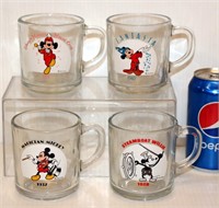 Mickey Mouse Thru the Years Glass Mugs