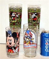 4 Different Vintage Disney Glasses
