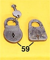 Two SIMMONS HDW padlocks