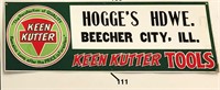 Keen Kutter store sign Beecher City IL