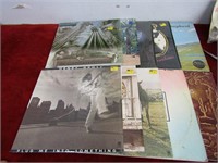 (10) Vintage Rock Albums LP Vinyl Records.
