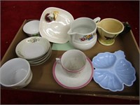 Assorted vintage dishes.