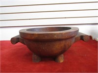 Vintage footed wood bowl.