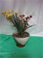 Ceramic Plant Pot with Flowers