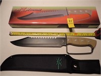 NEW 15'' BOWIE KNIFE W/SHEATH & GUARD