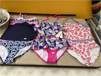 Two New , One Used Girls Swim Suits, Size 14/16