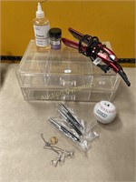 Acrylic Makeup Drawers, Flat Iron and More