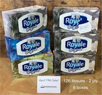 6 Boxes of Facial Tissue