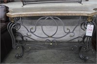 QUALITY IRON BASE CONSOLE TABLE