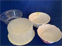 Assorted Bowls and Cake Plate
