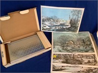 Signature Warming Tray; Currier and Ives Placemats
