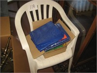 Plastic Patio Chair, Tarps, Etc
