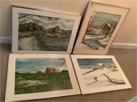 4 Framed Smallwood Pictures