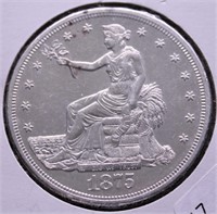 1875 S TRADE DOLLAR  AU