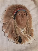 Native American Chief Plaque