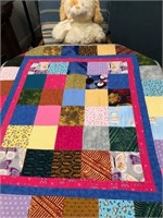 Flannel baby quilt.  Keep baby warm now and later