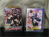 (2) Mint Brett Favre Rookie Football Cards