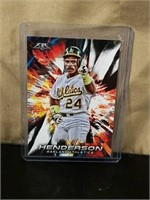 2018 Topps Fire Rickey Henderson Baseball Card