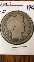 1909 O Barber Half Dollar