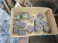 BUCKLES WITH ASTROLOGY SIGNED FORGE