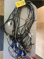 LOT ASSORTED CABLES, WIRES, PROGRAMMING, ETC