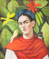 Frida Kahlo Mexican Modernist Oil on Canvas