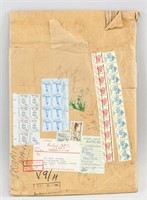 38 Assorted American Stamps with Envelope