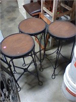 Bar stools metal/ wood