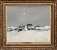 Joseph Muslin Landscape Oil on Canvas