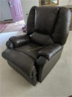 Brown Leather Stratolounger Recliner 37" Wide,
