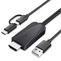 Onvian 2-in-1 USB Type C/Micro USB to HDMI Cable,