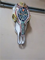 Cow skull  with Mosaic pattern decorations
