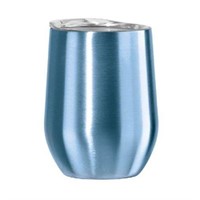 Oggi Cheers Stainless Steel Wine Tumbler in Blue,