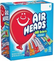 AirHeads 60-Pk Chewy Fruit Candy Bars, Assorted