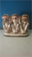 Three wise monkeys porcelain Bank