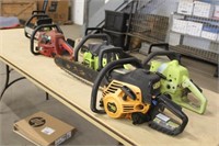 (4) Assorted Poulan Chainsaws & Homelite Chainsaw