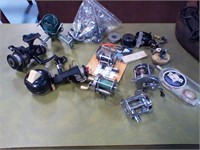 Fishing reels with parts