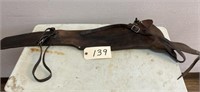 Vintage leather rifle saddle scabbard
