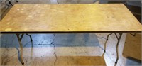 (2) 6ft Wood Collapsing Table