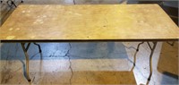 6ft Wood Collapsing Table