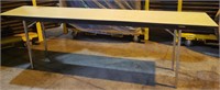8ft x 18" Wide Wood Collapsing Table