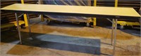 (2) 8ft x 18" Wide Wood Collapsing Table