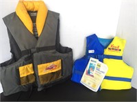 1 ADULT AND 1 CHILD LIFE VEST