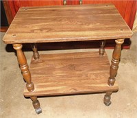 Rolling End Table 24" x 16" x 25"