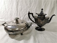 Reed & Barton + Derby Silver Co Teapot +