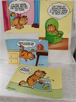 4 Garfield Thought Bubble Prints - 1978