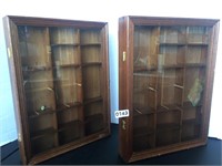2 WOODEN SHADOW BOXES