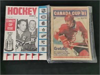 Two Vintage NHL Hockey and Canada Cup Magazines