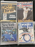 Four vintage MLB Baseball Scorebook Magazines