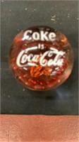 Coca-Cola glass paper weight
